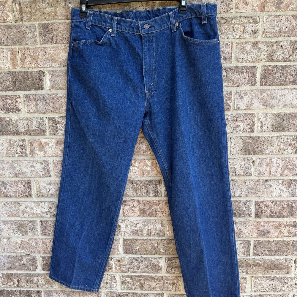 Vintage Levi’s Orange Tab 506 Men 40x30 Blue USA Regular Fit Straight Leg Denim - Picture 3 of 16